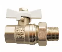 Кран шаровой STI ½"ВР x ½"НР бабочка