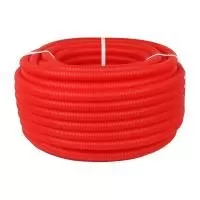 Труба защитная гофрированная D вн/нар. 22/27мм (красная)