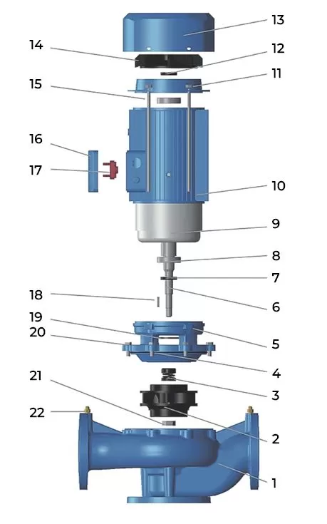 Схема циркуляционного насоса MAXPUMP IL 65-240/22 